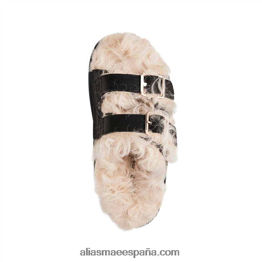 negro/piel de oveja natural/cuero Alias Mae patty NVV6BT154