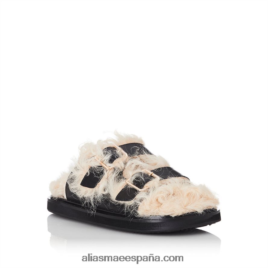 negro/piel de oveja natural/cuero Alias Mae patty NVV6BT154